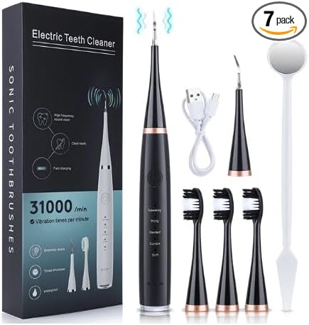 Escalador dental eléctrico, removedor de sarro, placa de sarro, limpiador SAF, kit de blanqueamiento dental, limpiador de dientes, cuidado de la higiene bucal