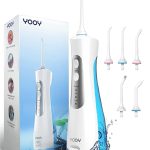 YOOY Irrigador Bucal Portatil Dental Profesional,con 5 Boquillas 3 Modos, Irrigador Dental IPX7 Impermeable Inalambrico USB Recargable, Electrico para casa y de viaje