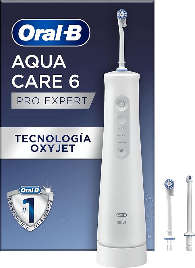 Oral-B Aquacare Pro-Expert Irrigador Dental Inalámbrico Con Tecnología Oxyjet - Blanco