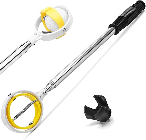 prowithlin Golf Ball Retriever, Acero Inoxidable Telescópico Golf Ball Retriever para Agua con Golf Ball Putter Grabber Tool, Accesorios de Golf Golf Gift para Hombres, Longitud: 2,74 m, Peso: 250 g