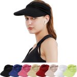 TAGVO Visera Mujer Verano,Gorro Anti-UV para Plegable Sombrero Peso Ligero Visera De Playa para el Sol de al Aire Libre Correr Tenis Golf Deportes de Playa Mujeres Senderismo