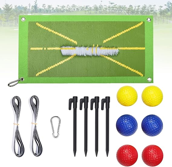 14 Piezas Juego de Tapete de Práctica Entrenamiento de Golf, 50x25cm Golf Swing Mat, Hitting Mats para Parque, Casa, Edificio de Oficinas, al Aire Libre