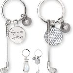 ibera gifts Llavero personalizado de golf - Regalos originales personalizados Golfista, Mujer, Hombre, Parejas, Novios, Amiga, Papa, Dia de Padre - Grabado con Nombre, Llaveros originales