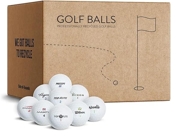 Out of Bounds AA/A Lakebells Mix - Pelotas de golf de entrenamiento, 100 unidades, ideales para fines de ejercicio, para principiantes y sesiones de entrenamiento