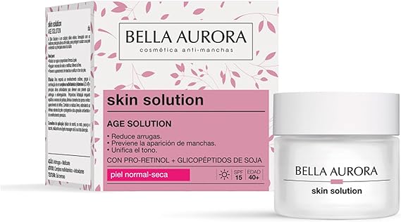 BELLA AURORA - Age Solution 50 ml, Crema Antiarrugas Reafirmante de Día, para Pieles a Partir de 40 Años, Hidrata, Suaviza la Piel, Recupera su Elasticidad y Firmeza, Ilumina el Tono de la Piel