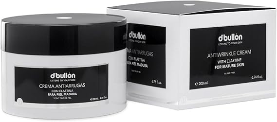 D'Bullón Crema Facial Antiarrugas - Con Elastina para Piel Madura, Tratamiento Anti-Edad Avanzado, Hidratación y Regeneración Profunda, Fórmula Única, 200ml, Reduce Líneas y Arrugas