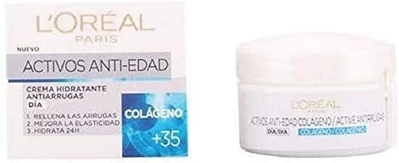 L'Oreal Paris Crema Hidratante Anti Arrugas De Día Colágeno, Fresca, Negro, 50 ml (Paquete de 1)