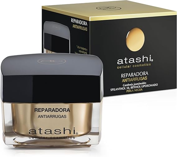 Atashi Antiedad Crema Reparadora Antiarrugas | Reparación Y Renovación | Corrige Arrugas Profundas | Efecto Botox Natural Y Anti-Estrés | Ultra-Hidratante | Con Retinol Y Vitamina E - 50 ml