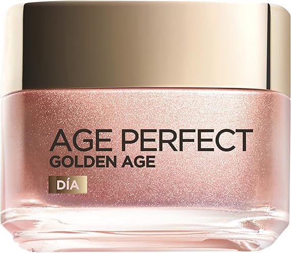 L'Oréal Paris Crema de Día Fortificante de Rosas Age Perfect Golden Age, Antiflacidez y Luminosidad. Para Pieles Maduras y Apagadas. Reaviva el tono rosado. 50 ml