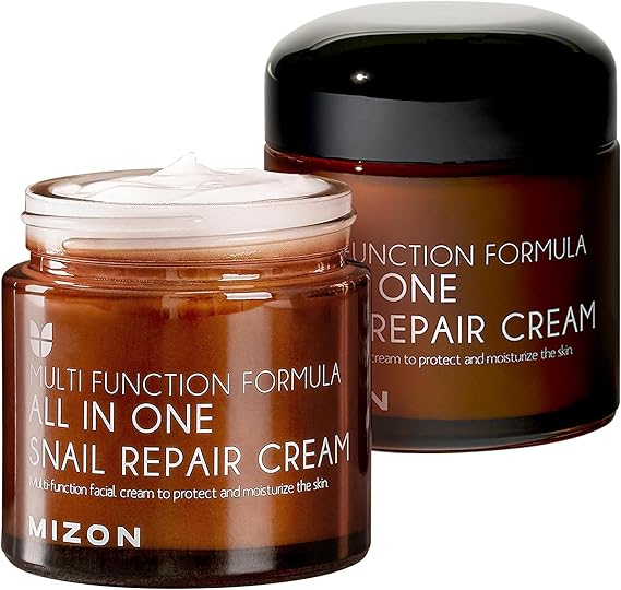 [Mizon] Crema Reparadora con Baba de Caracol (75g) humectante facial con extracto de mucina de caracol, crema de recuperación, cosmético coreano todo en uno, cuidado de arrugas y manchas