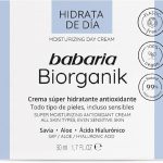 Babaria - Crema de dia Biorganik 50 ml | Crema hidratante facial | Crema Facial Mujeres y Hombres | Antiarrugas y Antioxidante | Vegana y Plastic Free | Textura Ligera | Ingredientes Naturales