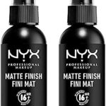 NYX Professional Makeup Spray fijador Makeup Setting Spray, Larga duración, Ligero, Fórmula vegana, Acabado Matte, Pack doble, 60 ml