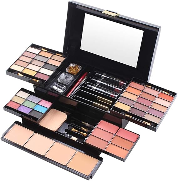 Juego de maquillaje, Missicee Todo en uno Maquillaje Set Kit Maquillaje Mujer para Principiantes o Profesionales, Incluye Sombra de Ojos, Brillo de Labios, Colorete, Delineador de Ojos, Rímel