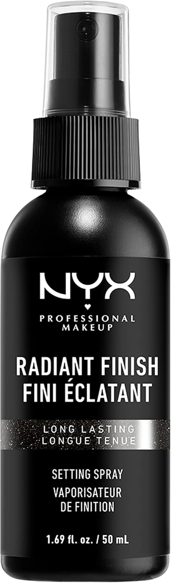 NYX Professional Makeup Spray fijador Makeup Setting Spray, Larga duración, Ligero, Fórmula vegana, Acabado radiante, 1.69 Fl Oz / 50 ml