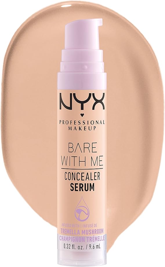 NYX Professional Makeup Bare With Me Serum Corrector, Natural, Cobertura Media, Vainilla, 9,6ml