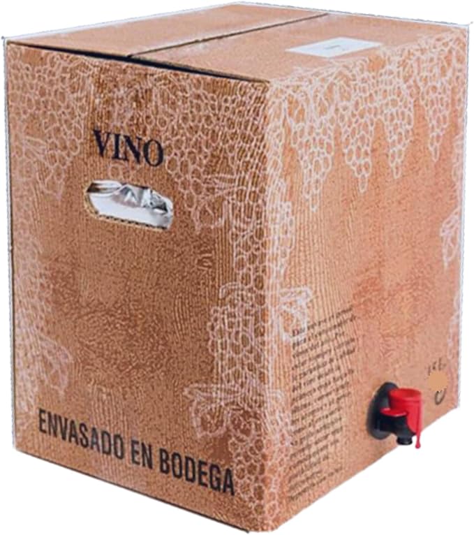 Vino Sin Alcohol Tinto 10L - Bag In Box Vino Tinto. Vino Sin Alcohol 0,0 de La Rioja. Vino Desalcoholizado, Saludable, con Antioxidantes y Todo el Sabor a Vino