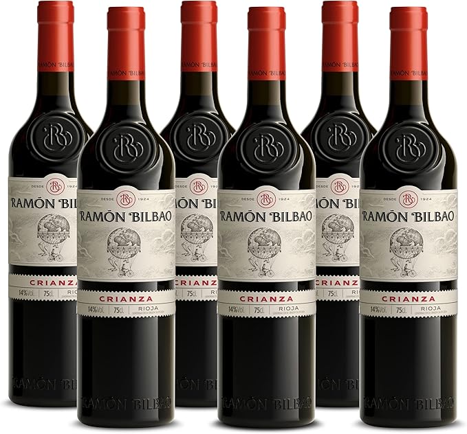 Ramón Bilbao Crianza - Vino tinto D.O. La Rioja, 100% Tempranillo - Estuche 6 botellas X 750ml