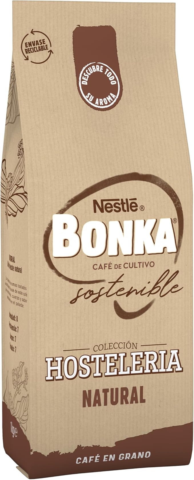 Bonka café en grano natural - 1 paquete x 1 kg