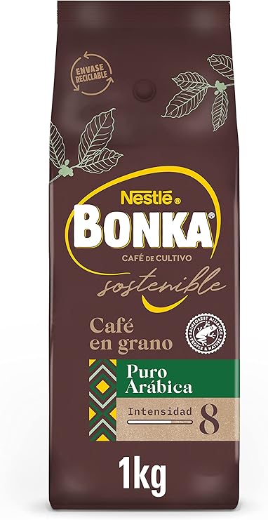 Bonka Café Grano Puro Arábica 1kg (paquete de 1kg)