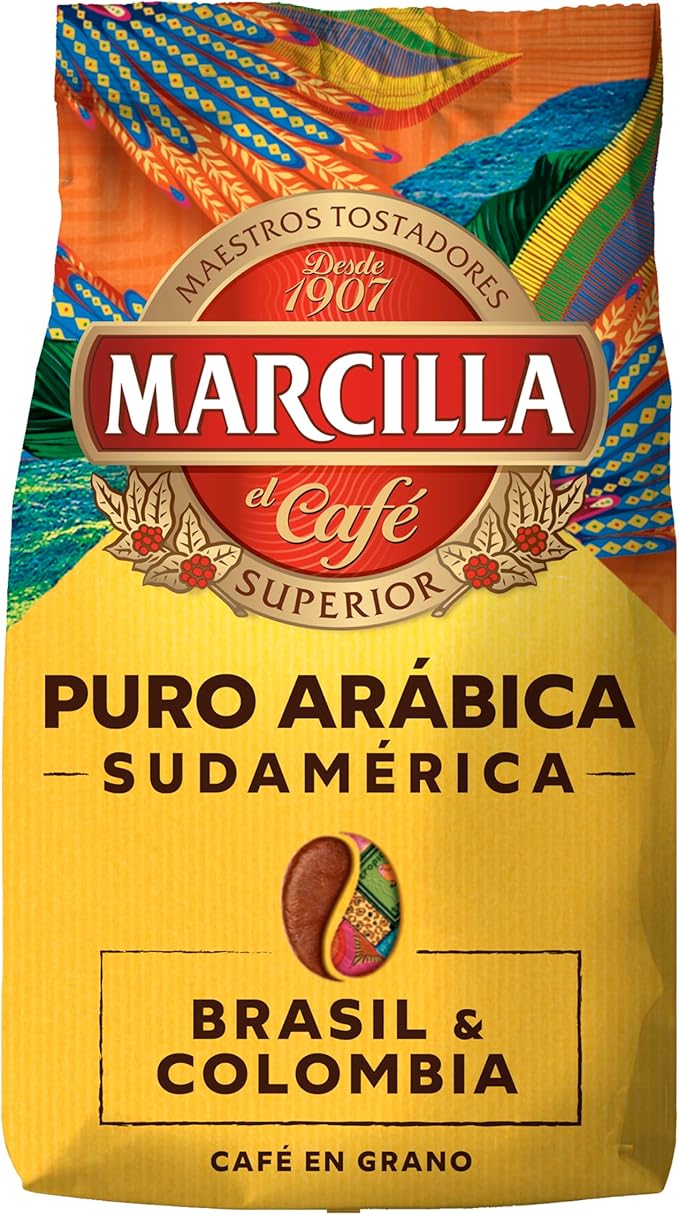 Marcilla Café Grano Puro Arábica Sudamérica Brasil & Colombia 400 g