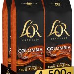 L'OR Espresso Colombia Café en Grano Natural 100% Arábica - Intensidad Amazon Exclusive, 500 g ( Paquete de 4)