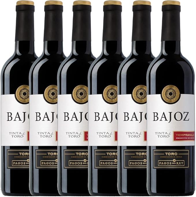 Bajoz Tempranillo D.O. Toro - Paquete de 6 x 750ml - Total: 4500 ml