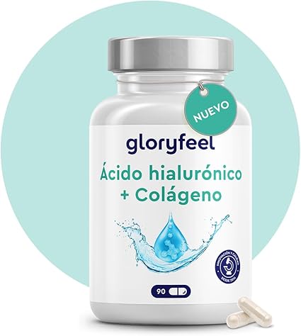 Colágeno + Ácido hialurónico 90 Cápsulas - Con Vitamina C natural + Biotina + Zinc + Selenio + Extracto de bambú - Para la piel, articulaciones, los huesos y el cabello - Suministro para +1 mes