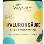 Ácido Hialurónico Puro Vegavero® | La Dosis más Alta: 600 mg | Libre de Aditivos & Vegano | 180 Cápsulas | Natural de Fermentación | 800-1500 kDa | Hidratante facial + Articulaciones…