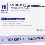 HI Antiage Ampollas Ácido Hialurónico Triple Efecto Flash - Edición Especial, Transparente, 10 Unidades x 2 Ml