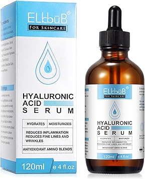 Suero de Ácido Hialurónico 120ml - Vegano, Cruelty-Free, Orgánicopara Eliminar Líneas de Expresión y Arrugas Hidratación Suave y Fácil Absorción Para Rostro y Ojos