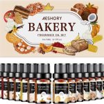 AESHORY Set de Aceites Esenciales de Panadería 14 x 5ML, Aceites Esenciales Aromaterapia para Humidificador Difusor, DIY- Pastel de Calabaza, Pastel de Café, Galleta de Avena, Pan de Jengibre