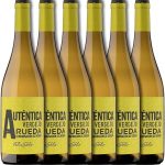 La Auténtica Vino Blanco Verdejo Selección D.O Rueda, Paquete de 6 x 750 ml, Total 4500 ml