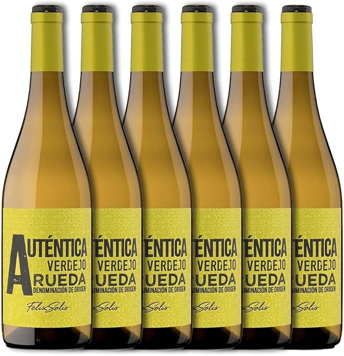 La Auténtica Vino Blanco Verdejo Selección D.O Rueda, Paquete de 6 x 750 ml, Total 4500 ml