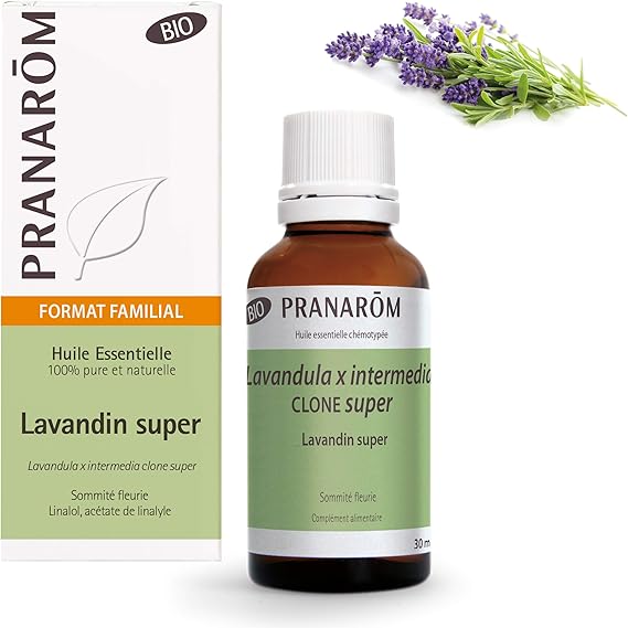 PRANAROM, Aceite Esencial, Lavandin Super Sumidad Florida Bio, 30 ml