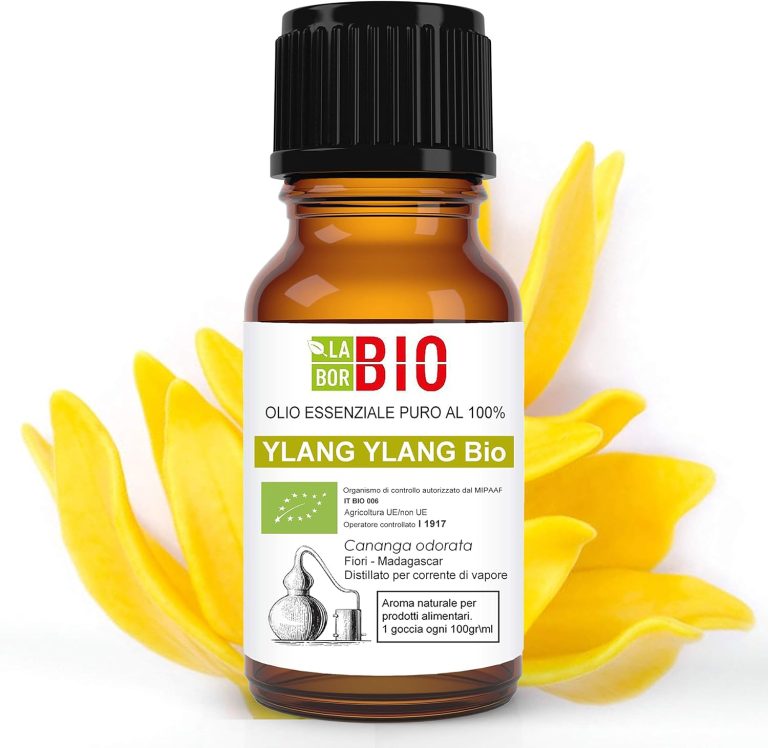 Ylang Bio Aceite Esencial 100% Puro 5 ml - Uso Alimentario Terapeutico Cosmetico Aromaterapia - Laborbio