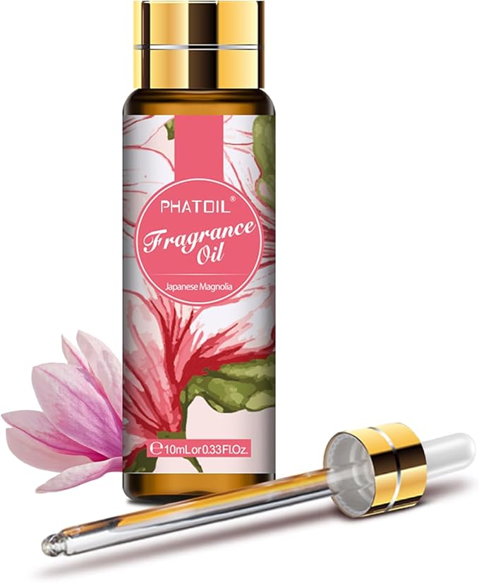 PHATOIL Aceite Esencial Magnolia Japonesa 10 ml, Aceites Esenciales para Humidificador, Aceite Perfumado Magnolia Japonesa para Aromaterapia, Difusor, Velas DIY