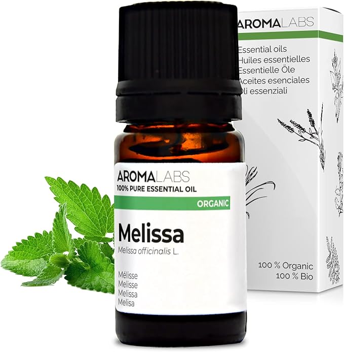 BIO - Aceite Esencial MELISA - 5mL - 100% Puro, Natural, Quimiotipado y Certificado AB - AROMA LABS (Marca Francesa)