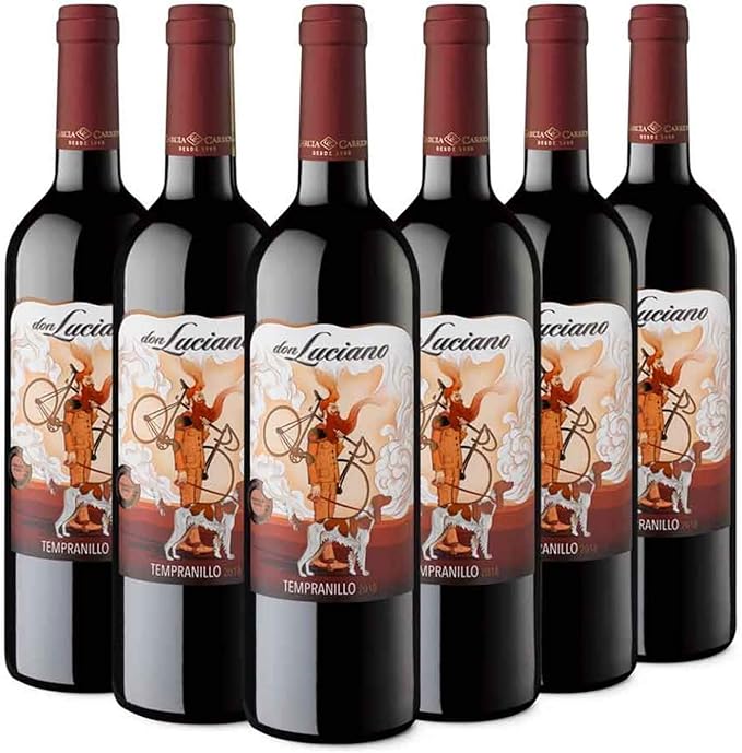 Don Luciano Tempranillo - Vino Tinto D.O. La Mancha - Caja de 6 Botellas x 750 ml