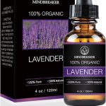 Aceite esencial de lavanda, Mindbreaker 100% el aceite esencial del grado terapéutico orgánico puro, consigue un mejor sueño, aromatherapy, antiinflamatorio, alivia dolores de cabeza (120 ml)