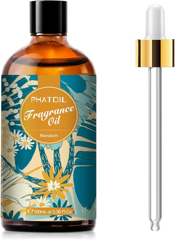 PHATOIL Aceite Esencial Mandarina 100 ml, Aceites Esenciales para Humidificador, Aceite de Mandarina para Difusor Aromaterapia, Velas DIY