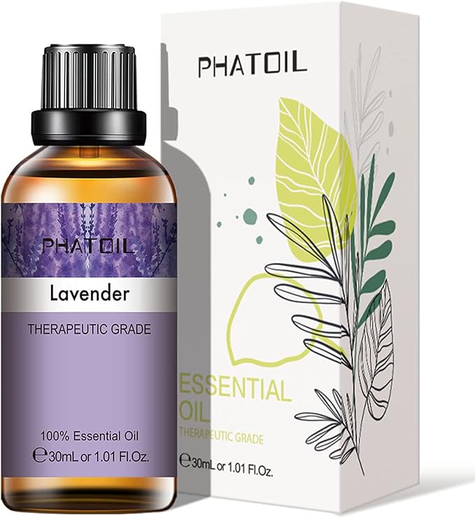 PHATOIL Aceite Esencial Lavanda 30ml, Aceites Esenciales Naturales Puros para Humidificador, Aceite de Lavanda para Difusor Aromaterapia Velas