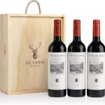 Estuche madera Regalo 3 botellas Coto Imaz Reserva, Vino tinto D.O. Ca. Rioja, Variedad Tempranillo, Potente y Equilibrado, Estuche 3 botellas 750 ml