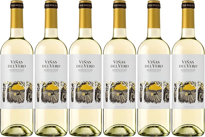 Viñas Del Vero Blanco Selección de Varietales - Vino D.O. Somontano - 6 botellas de 750 ml - Total: 4500 ml (El embalaje puede variar)